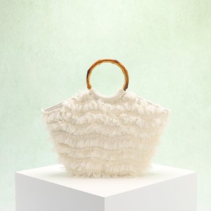 Hot Selling Seaside <b>Sequin</b> Flower Bamboo-section Handle Tote Bags Women's Mesh Glitter Beach Bags Zipper Hand-Held <b>Handbags</b> - Product Image 2