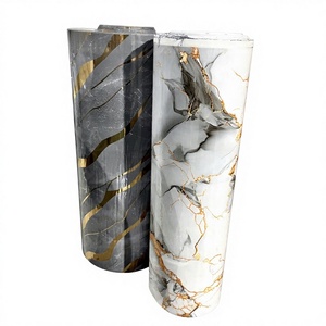 Wayon Self Adhesive 3D Wall Sticker High Glossy PVC Marble Tile Sticker Waterproof <strong>Peel</strong> <strong>and</strong> <strong>Stick</strong> <strong>Wallpaper</strong> for Home Decor - Product Image 1
