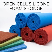 Éponge en silicone à cellules ouvertes brevetée par le fabricant d'origine - -55 ℃   à 220 ℃   Rouleau de mousse résistant aux hautes températures
