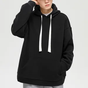 High Quality 600gsm Cotton, Heavy Men Hoodie with Puff Print Custom Oversized Drop Shoulder Blank Hoodies/