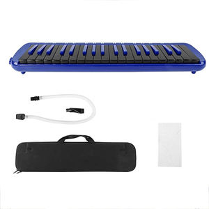 <span class=keywords><strong>Flauta</strong></span> de 37 Teclas de Color Azul y Negro, Instrumento Musical Educativo de Plástico, Melódica para Niños - Product Image 2