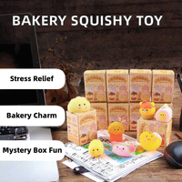Boîte Mystère de Pâtisserie : Jouet Squishy TPR, Surprise Dumpling, Pain, Croissant, Cupcake, Anti-stress, Cadeaux Unisexe 14 ans et plus