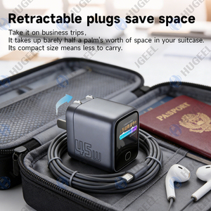 Nuevo <span class=keywords><strong>Cargador</strong></span> Mini GaN <span class=keywords><strong>Original</strong></span> de Tiktok de 45W con Pantalla Inteligente con IA, Adaptador de Viaje para Reino Unido, Enchufe para Teléfono <span class=keywords><strong>Xiaomi</strong></span>, Tableta, Cargadores Tipo C - Product Image 6