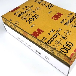 3M 401Q Papier sablé imperméable humide et sec Papier sablé de polissage de beauté Feuille de papier sablé pour voitures et bois - Product Image 4