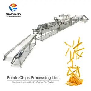 Potato french fries machine line, washing peeling cutting weighing packing production processing line