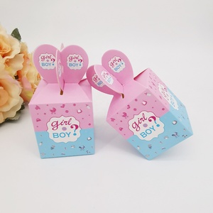 Révélation de sexe Baby Shower Baptême Cadeau Garçon ou Fille Boîte de Bonbons Emballage Pour Invité Enfants Fête d'Anniversaire Faveurs Décoration Fournitures - Product Image 3