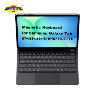 Tastiera Magnetica BT all'Ingrosso con Tasti a Forbice e Display Digitale della Batteria per <span class=keywords><strong>Samsung</strong></span> Galaxy <span class=keywords><strong>Tab</strong></span> S7+/S8+/S9+/S10+/S7 FE/S9 FE - Product Image 1