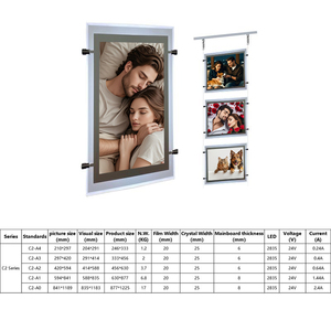 Panneau <span class=keywords><strong>Immobilier</strong></span> Double Face Suspendu Annonce Produit Cristal Led Panneau D'affichage Fenêtre D'affichage Cristal Boîte À Lumière - Product Image 1