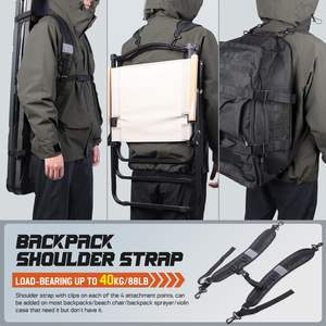 Correas para Mochila, Correa de Hombro para Mochila, Correa de Repuesto Acolchada Ajustable con Clips de Metal/Plástico - Product Image 5