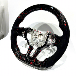 Volante Deportivo de Fibra de Carbono Roja con Pantalla LED para Hyundai Elantra N I30N I20N <span class=keywords><strong>Kona</strong></span> N 2019-2025, Venta Directa de Fábrica - Product Image 1