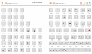 Phổ hộ gia đình sử dụng tối đa điện áp 250 V tường nhỏ 6 gang 1/2 cách thiết bị chuyển mạch - Product Image 6