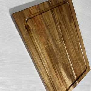 Tabla de cortar de madera de calidad superior con mango Tabla de cortar de madera duradera y de larga duración para cortar en cubitos - Product Image 1