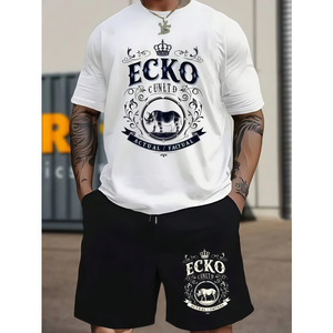 Conjunto Deportivo Informal al por Mayor, Pantalones Cortos y Sudadera con Capucha, Conjunto de Dos Piezas, Talla Grande, Conjunto de Dos Piezas para Hombre - Product Image 4