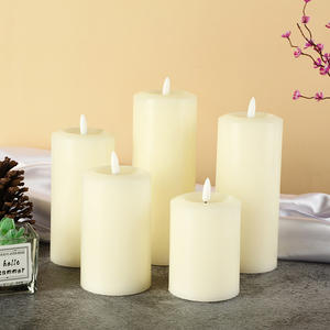 Candele a Pilastro LED Decorative <span class=keywords><strong>2025</strong></span> all'Ingrosso, Candele LED Cilindriche per Matrimoni, Festività e Compleanni - Product Image 1