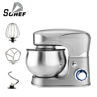 Nouveauté : Batteur sur socle multifonctionnel électrique en acier inoxydable 1300W 5L pour gâteaux, pain et pâtes