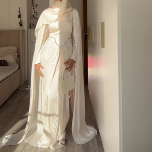 <span class=keywords><strong>Abaya</strong></span> de Luxe pour l'Aïd, <span class=keywords><strong>Kimono</strong></span> Islamique, Robe Musulmane pour Femme, Broderie Florale, Soie Organza Brillante, Modeste et Magnifique, <span class=keywords><strong>Abaya</strong></span> de Dubaï - Product Image 4