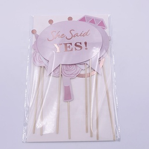 อุปกรณ์ปาร์ตี้สละโสดสีโรสโกลด์เธอบอกว่าใช่เจ้าสาวเป็นอุปกรณ์ประกอบฉากบูธถ่ายรูป - Product Image 6