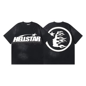 Vente directe d'usine, t-shirts décontractés d'été à manches courtes pour hommes et femmes, tendance, série Hell and Star NFC, imprimés, en coton pur, coupe ample - Product Image 5