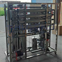 Système de filtration d'eau par osmose inverse commercial intégré en acier inoxydable 1000 LPH avec charbon actif, sable de quartz et résine ionique
