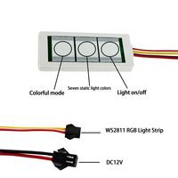 RGB DC 12V 5A 60W Pad Miroir Led Capteur Tactile Module Gradation Continue Trois Boutons Commutateur de Commande