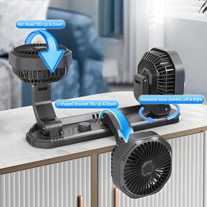 24V 12V ABS+PP Plastic Three-<b>Head</b> Stepless Adjustable Car Dashboard Truck <b>Fan</b> YATE F4603 Car <b>Fan</b> Accessories - Product Image 4