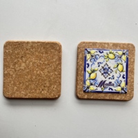 Sous-verres carrés en céramique écologiques au design moderne et personnalisé, style contemporain, diamètre 10 cm, faciles à utiliser