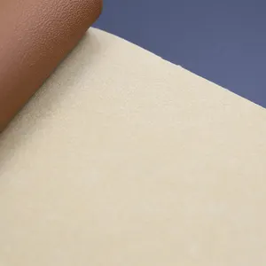 Großhandel 0,65mm Prägung Vlies koaguliert Heiß prägen Farbwechsel PU-Leder für Buch bindung Jean Label