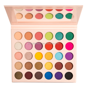 mayor maquillaje China Etiqueta Privada cosméticos libre de parabenos mate ojo sombra impermeable rosa de sombra de ojos de caso - Product Image 1