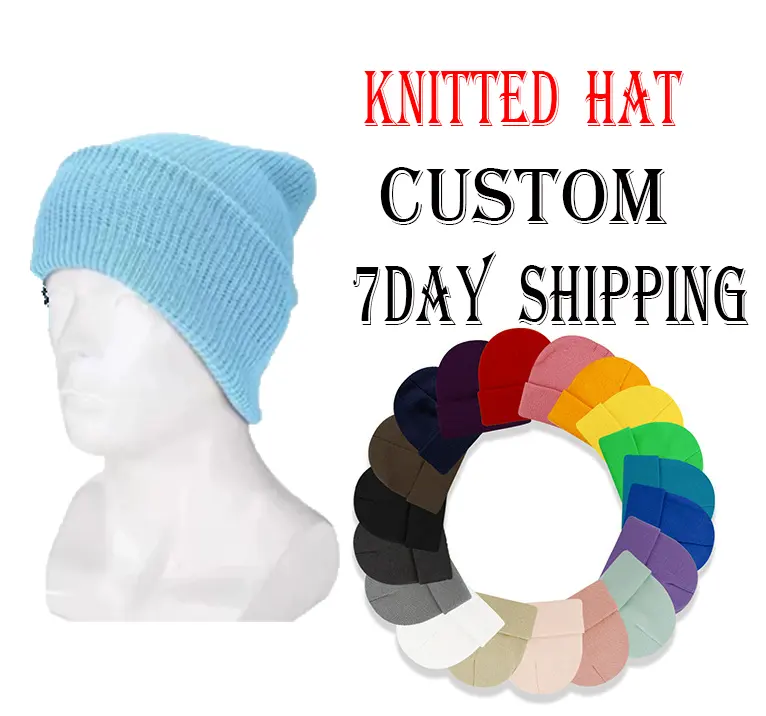 Custom high quality solid color knitted hat pullover warm brimless cashmere hat knit beanie fashion knitted beanie hat