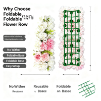 Guirlande de fleurs artificielles en soie pour allée de mariage, chemin de table, toile de fond de banquet, décoration murale et aménagement de lieux de fête