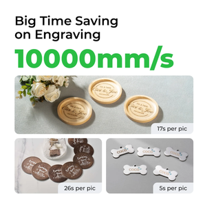 Xtool เครื่องแกะสลักเลเซอร์แบบคู่ไฟเบอร์ & ไดโอด F1อัลตร้า20W มิลลิเมตร/วินาทีไฟเบอร์เลเซอร์ตั้งโต๊ะ - Product Image 5