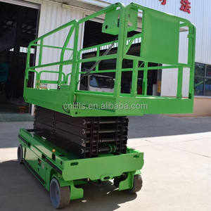 Platform kerja udara 320kg 350kg gunting hidrolik pompa sendiri meja Platform angkat 8m 12m 10m gunting listrik truk angkat - Product Image 4