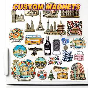 Aimant de réfrigérateur personnalisé en métal, aimant de réfrigérateur 2D 3D en alliage de zinc, souvenir touristique, aimant de réfrigérateur promotionnel - Product Image 1