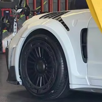 Jantes en aluminium forgé sur mesure XINGTU 6061-T6 avec anneau en fibre de carbone, jantes à turbine PCD 5x130 pour Porsche 911 GT3 RS Turbo 18-24