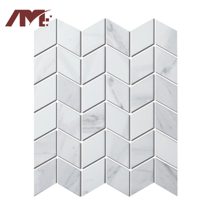 Chine élégant en gros blanc piscine marbre <span class=keywords><strong>hexagone</strong></span> <span class=keywords><strong>géométrie</strong></span> céramique pierre mosaïque carreaux pour salle de bain toilettes mosaïques - Product Image 6