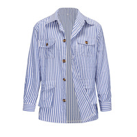 Cardigan Homme Rayé Multi-Poches à Manches Longues Grandes Tailles Style Décontracté, Meilleures Ventes Printemps et Automne