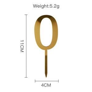 Venta caliente acrílico pastel Topper números fiesta suministros para decoración de pasteles - Product Image 3