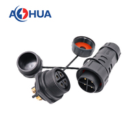 IP68 4Pin vis fixation câble prise M25 assemblage prise mâle à montage sur panneau prise femelle 300V 15A adaptateur en Nylon pour panneaux d'alimentation