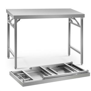 Mesa de trabajo de acero inoxidable 304 de alta resistencia con ruedas Undershelf para cocina comercial Procesamiento de alimentos Preparación de restaurante - Product Image 5
