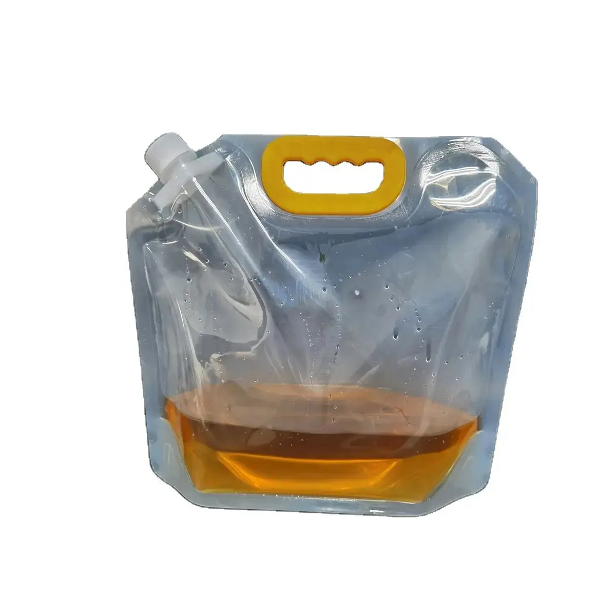 Hot Sale Factory For Wholesale Transparent Spout Bag Plastic Drink Pouches With Suction Nozzle Clear 2.5L Nylon Water Bag