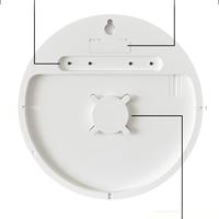 Jam Dinding Digital LED Bulat Modern AIKS 10 Inci dengan Remote Control, Tampilan Suhu dan Kelembapan, Peredupan Otomatis, OEM ODM