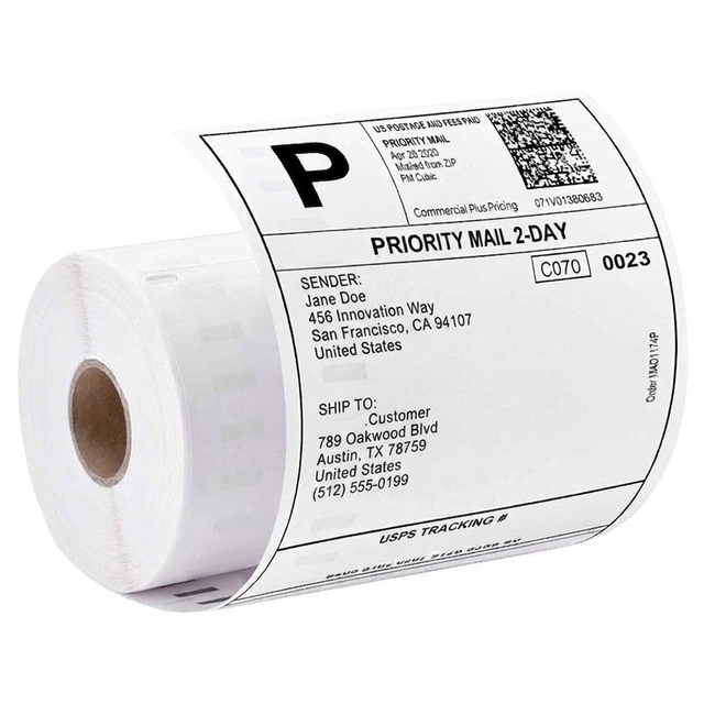 4*6 Direct Thermal Adhesive Address Sticker 100*150mm A6 Thermal Shipping Label Roll Thermal Fax Paper Compatible Dymo Printer