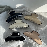 Pince à Cheveux Grande Taille 10,5 cm en Acétate Écologique avec Logo Personnalisé, Motif Marbre, Vente en Gros
