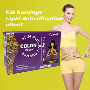 Comprimés de détoxification du côlon pour adultes, brûleur de graisse, 15 jours, Slim Plus, avec détoxification rapide, soutien énergétique et digestion, OEM/ODM - Product Image 2