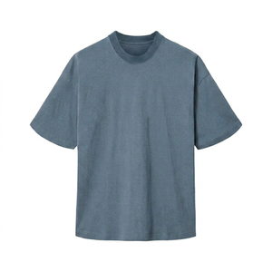 เสื้อยืดพรีเมียมเนื้อหนักพิเศษ ทรงโอเวอร์ไซส์ ลายนูน  ผ้าฝ้ายสั่งทำพิเศษ สตรีทแวร์ ผู้ชาย เสื้อยืดเปล่าสุดหรู แบรนด์ส่วนตัว พรีเมียมเนื้อหนักพิเศษ - Product Image 1