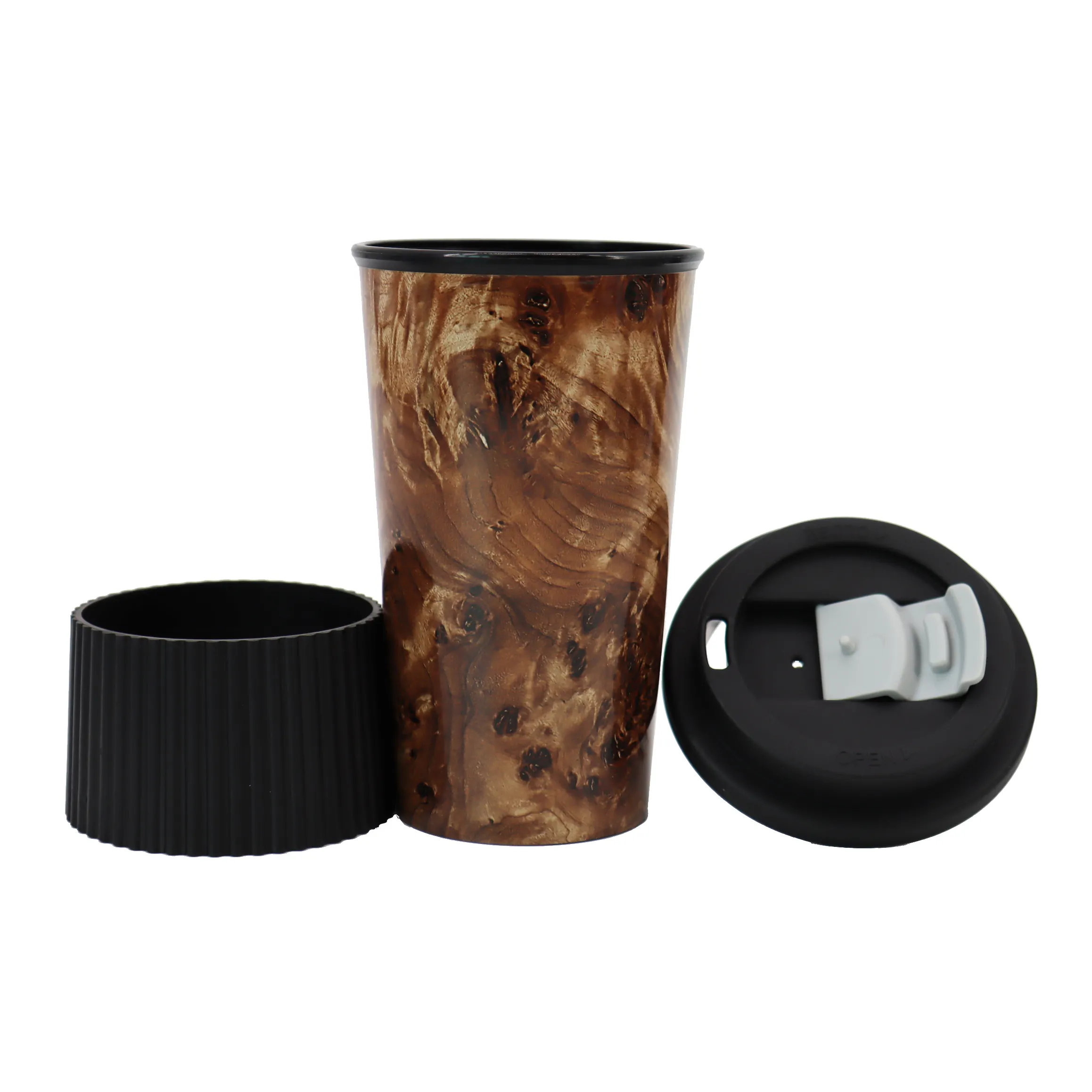 Gran oferta, vaso de café aislado reutilizable ecológico, taza de plástico antiescaldado a la moda, accesorio para taza de café