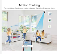 Caméra IP WiFi 2K pour la sécurité domestique intelligente, 3MP, application CloudEdge, suivi automatique, mini caméra CCTV sans fil avec CMOS et micro intégré
