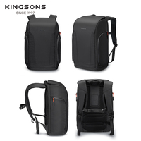 Sac à dos Kingsons pour ordinateur portable 15,6 pouces, antivol, résistant, imperméable, durable, pour les voyages, les affaires, les étudiants, décontracté, quotidien