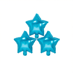 Globo de Estrella Metalizado Azul de 10 Pulgadas para Fiestas Infantiles, Decoración para Fiestas - Product Image 2