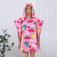Serviette de plage douce en microfibre de haute qualité peignoir à langer piscine serviette à capuche Poncho pour enfants
